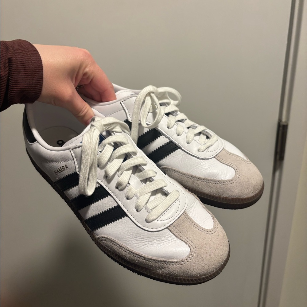 Adidas White and Black Classic Samba Sneakers